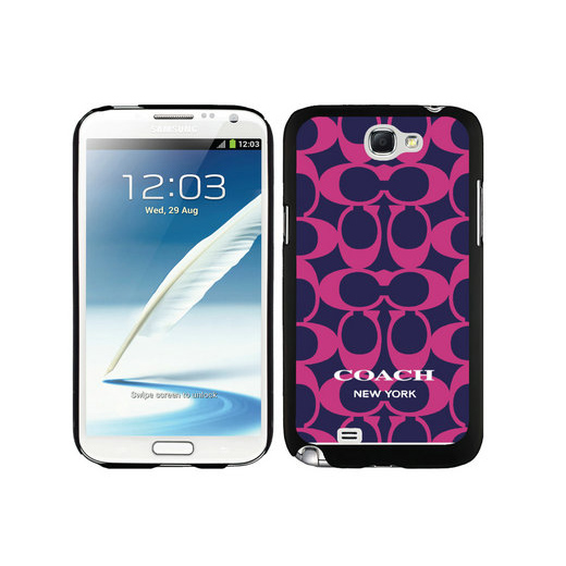 Coach Big Logo Fuchsia Navy Samsung Note 2 Cases DSO | Women